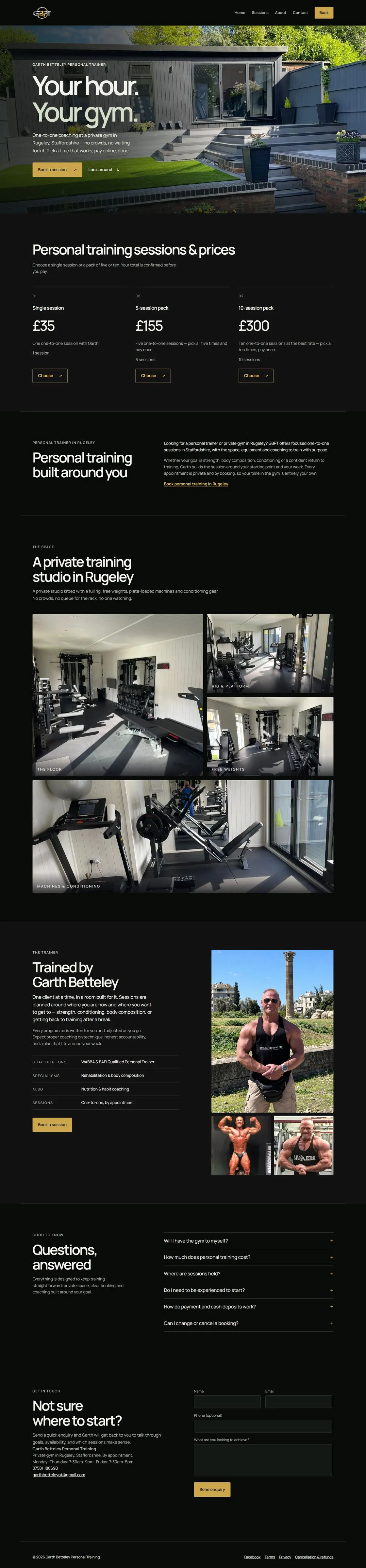 GBPT website, full page