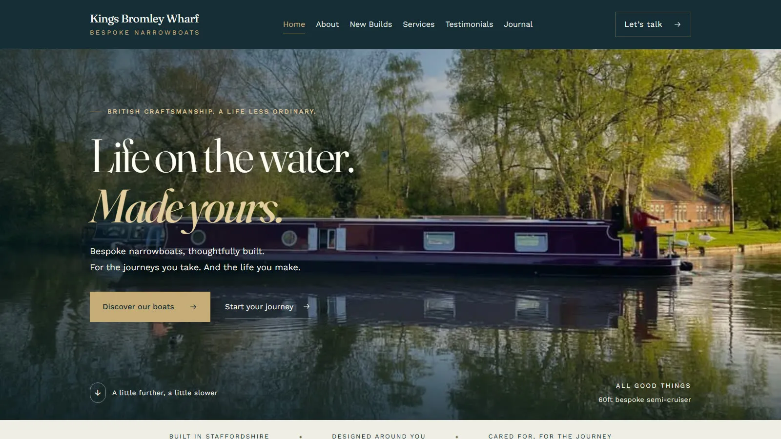 KBW Narrowboats website design