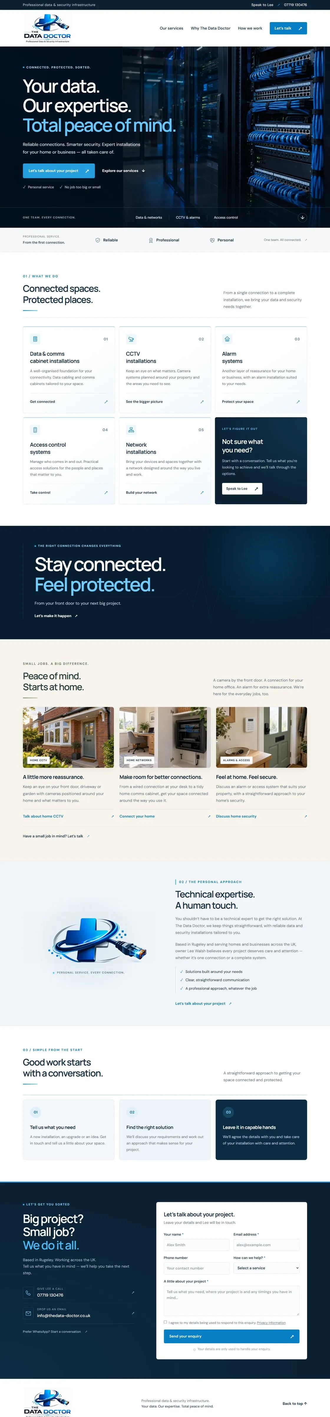 The Data Doctor website, full page